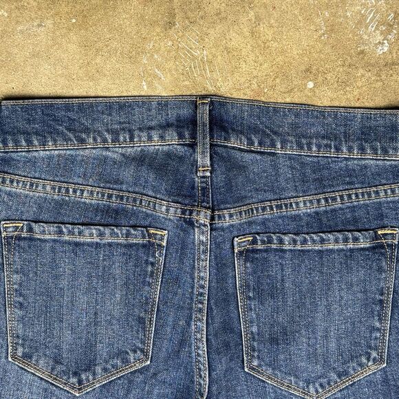 Old Navy Women’s Flare Jeans‎ Size 2 Mid Rise Stretch Blue Raw Hem 25.5” Inseam - Picture 5 of 12